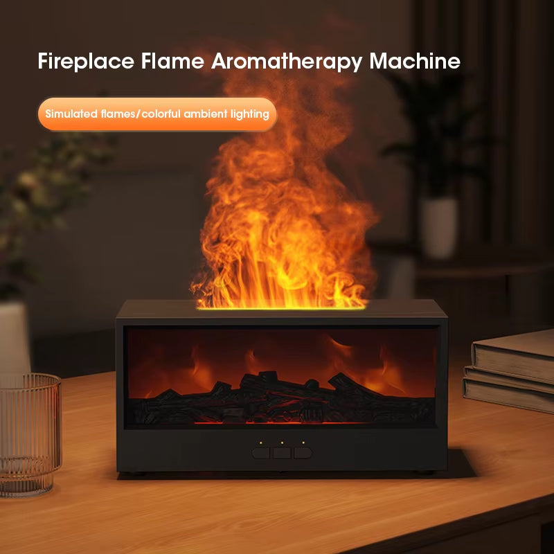 Cozy Charcoal Fireplace Aroma Diffuser & Humidifier with Remote Timer - Perfect Christmas Gift!