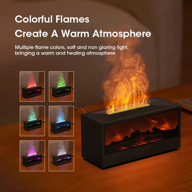 Cozy Charcoal Fireplace Aroma Diffuser & Humidifier with Remote Timer - Perfect Christmas Gift!