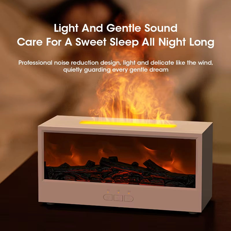 Cozy Charcoal Fireplace Aroma Diffuser & Humidifier with Remote Timer - Perfect Christmas Gift!